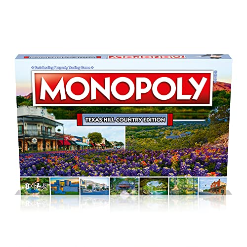 Monopoly Board Game - Texas Hill Country Edition: 2-6 Players Family Board Games for Kids and Adults, Board Games for Kids 8 and up, for Kids and Adults, Ideal for Game Night