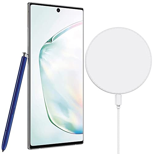 Samsung Galaxy Note 10+ Plus (256GB, 12GB) 6.8" QHD+ AMOLED, Snapdragon 855, 4300mAh Battery, 4G LTE AT&T Unlocked (T-Mobile, Verizon, Global) N975F (w/Fast Wireless Charger) (Aura Glow)