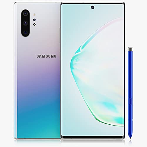 Samsung Galaxy Note 10+ Plus (256GB, 12GB) 6.8" QHD+ AMOLED, Snapdragon 855, 4300mAh Battery, 4G LTE AT&T Unlocked (T-Mobile, Verizon, Global) N975F (w/Fast Wireless Charger) (Aura Glow)