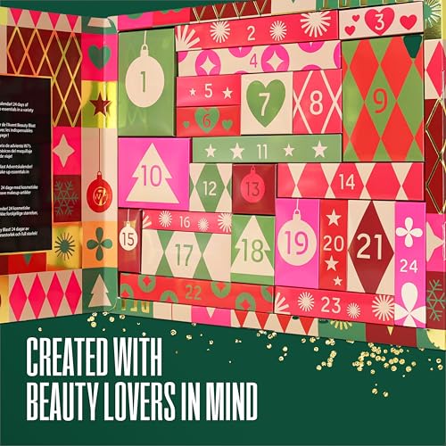 W7 Beauty Blast Advent Calendar 2024-24 Individually Boxed, Makeup & Cosmetic Surprises For Christmas - Cruelty Free, Holiday Gifting