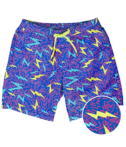 Tipsy Elves Men's Swim Trunks 7'' Inseam 4 Way Stretch Fabric Compression & Mesh Liner Swim Trunks for Men Bathing Suit