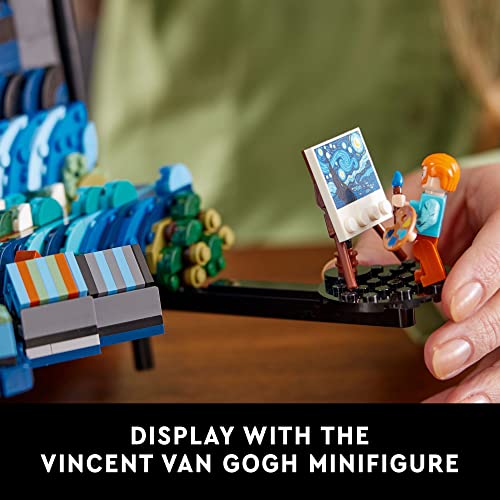 LEGO Ideas Vincent Van Gogh The Starry Night, Unique 3D Wall Art for Home Décor or Table Display with Artist Minifigure, Creative Building Crafts Set for Adults, 21333