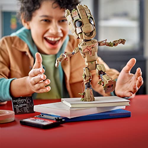 Lego Marvel I am Groot 76217 Building Toy Set - Action Figure from The Guardians of The Galaxy Movies, Baby Groot Model for Play and Display, Great for Kids, Boys, Girls, and Avengers Fans Ages 10+