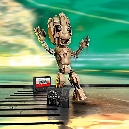 Lego Marvel I am Groot 76217 Building Toy Set - Action Figure from The Guardians of The Galaxy Movies, Baby Groot Model for Play and Display, Great for Kids, Boys, Girls, and Avengers Fans Ages 10+