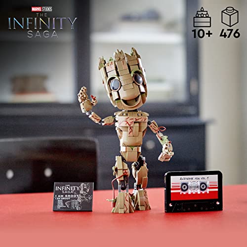 Lego Marvel I am Groot 76217 Building Toy Set - Action Figure from The Guardians of The Galaxy Movies, Baby Groot Model for Play and Display, Great for Kids, Boys, Girls, and Avengers Fans Ages 10+