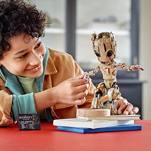 Lego Marvel I am Groot 76217 Building Toy Set - Action Figure from The Guardians of The Galaxy Movies, Baby Groot Model for Play and Display, Great for Kids, Boys, Girls, and Avengers Fans Ages 10+