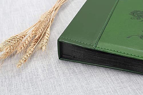 Artmag Photo Album 4x6 300 Photos, Extra Large Capacity Leather Cover Wedding Family Photo Albums Holds 300 Horizontal 4x6 Photos(Dark Green)