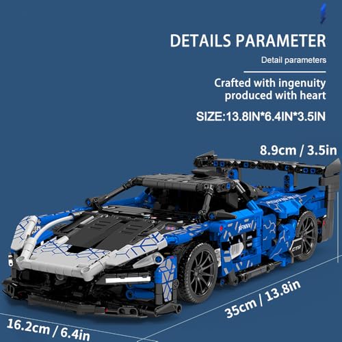 Mesiondy Sports Car Building Blocks Toys Adults Kits，1:14 MOC Building Set Raceing Car Model for Boys Age 12-16 8-14，(1404 Pieces)