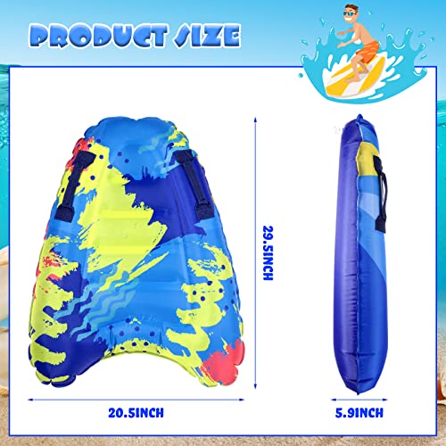 Zhanmai 3 Pcs Inflatable Surf Boards with Handles Lightweight Swimming Summer Floating Surfboard Surfing Float Board Fun Surf Boards Surfing Swimming Water Board for Kids, 3 Styles