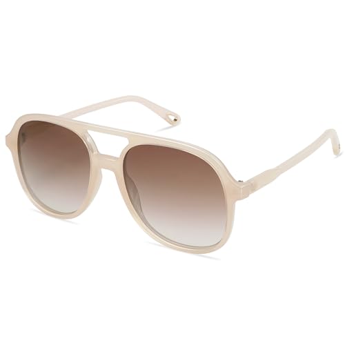 SOJOS Retro Polarized Aviator Sunglasses for Women Men Classic 70s Vintage Trendy Square Aviators SJ2174