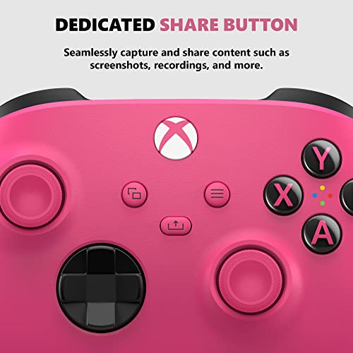 Xbox Core Wireless Gaming Controller – Deep Pink – Xbox Series X|S, Xbox One, Windows PC, Android, and iOS