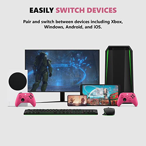 Xbox Core Wireless Gaming Controller – Deep Pink – Xbox Series X|S, Xbox One, Windows PC, Android, and iOS