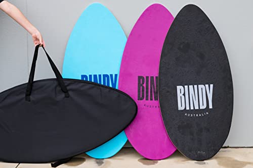 BINDY Australia Skimboard for Beach Kids with Storage Travel Bag - 41” Beginner to Intermediate Wooden Skim Board - Kids Beach Skim Boards for Beginners Durable, Lightweight Wood Body Board with EVA Grip Pad