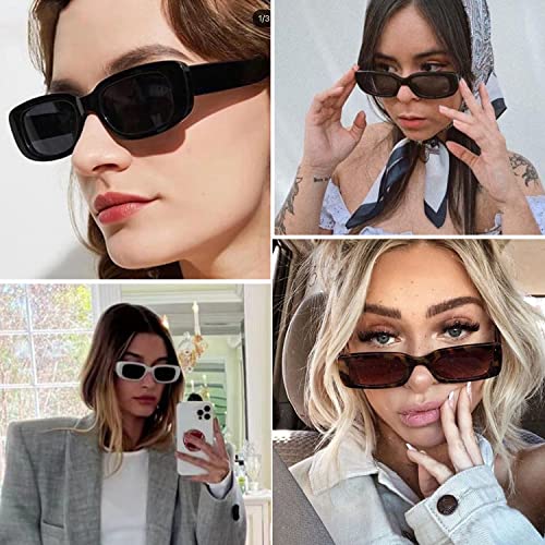 kimorn Rectangle Sunglasses for Women Men Trendy Retro Fashion Sun Glasses 90’s Vintage UV 400 Protection Square Frame K1200