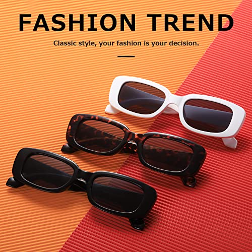 kimorn Rectangle Sunglasses for Women Men Trendy Retro Fashion Sun Glasses 90’s Vintage UV 400 Protection Square Frame K1200