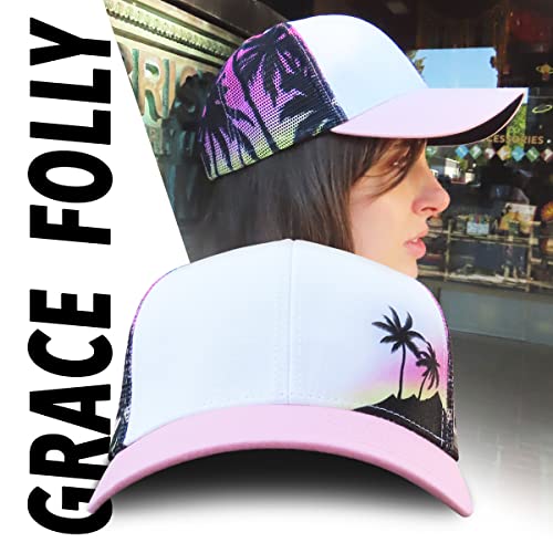 Grace Folly Beach Trucker Hats for Women- Snapback Baseball Cap for Summer