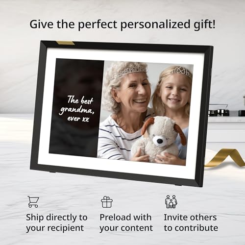 Nixplay AI-Enhanced Digital Picture Frame | Stunning HD Touch Screen Display | Perfect Digital Picture Frame for Gifting | Auto-Rotation Feature, Securely Share Photos/Videos via Email or App | 10.1"