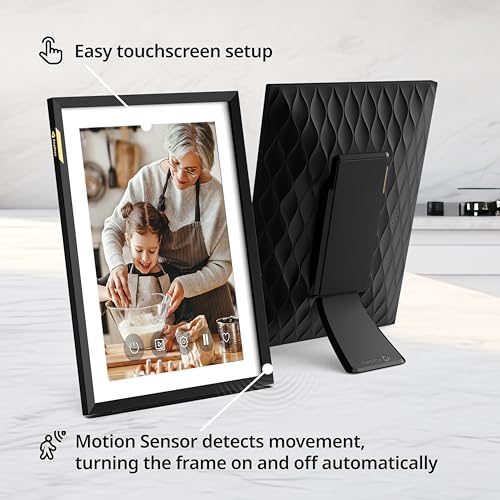 Nixplay AI-Enhanced Digital Picture Frame | Stunning HD Touch Screen Display | Perfect Digital Picture Frame for Gifting | Auto-Rotation Feature, Securely Share Photos/Videos via Email or App | 10.1"