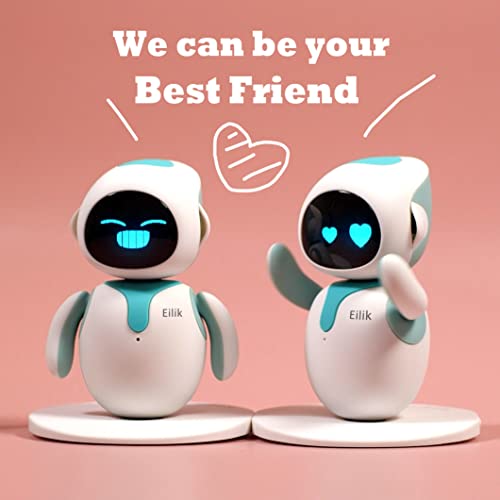 Eilik - Cute Robot Pets Toys with Abundant Emotions, Your Perfect Interactive Companion at Home or Workspace, Unique for Girls & Boys.