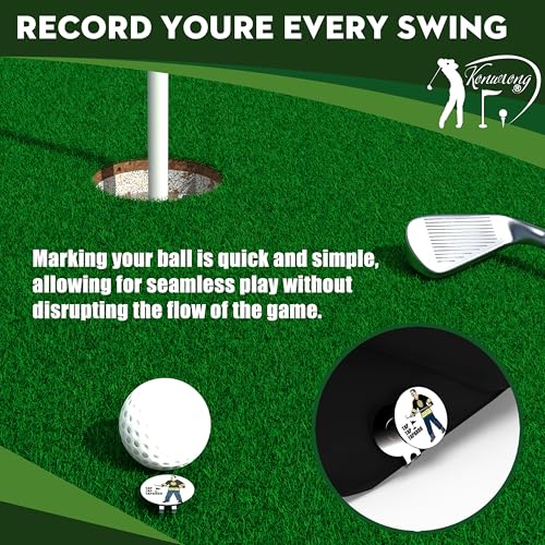 Golf Ball Marker with Magnetic Hat Clip Funny Great Golf Gifts Golf Accessories for Men Women Golfers Unique