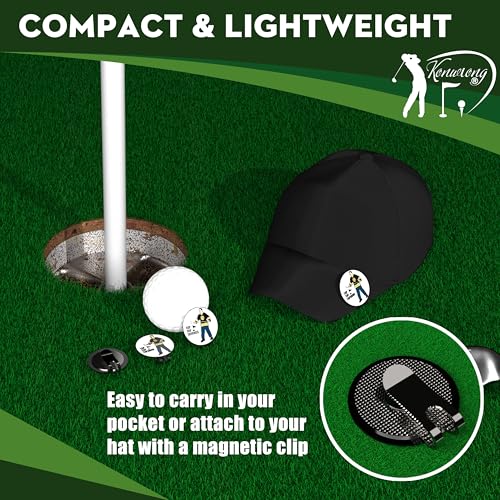 Golf Ball Marker with Magnetic Hat Clip Funny Great Golf Gifts Golf Accessories for Men Women Golfers Unique