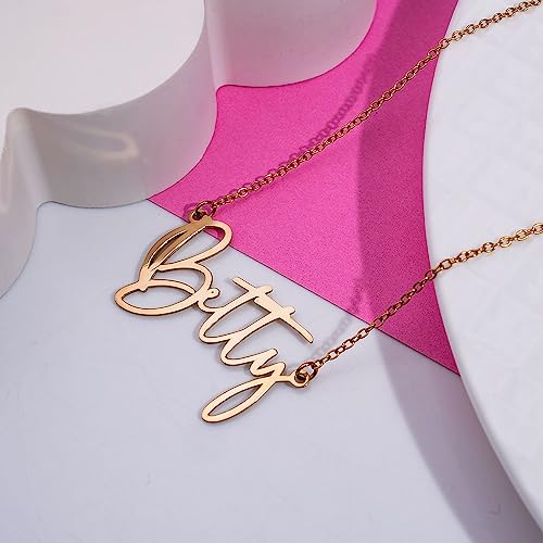 PicturesOnGold.com Custom Name Necklace For Women Personalized Name Necklace in Sterling Silver or Gold Name Necklace Personalized with any Name or Word