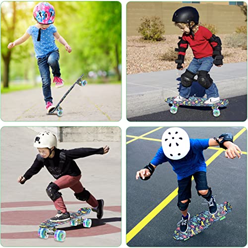 Skateboards, 22" Complete Skateboard, Mini Cruiser Skateboard for Kids Boys Girls Teens Beginners with Colorful Flashing Wheels Skate Tool, Kids Children's Day Gift