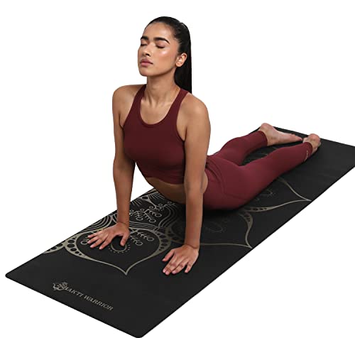 Shakti Warrior Sahasrara Shanti PU Yoga mat,Artist Designed, Great for Regular & Hot Yoga, Pilates and Work out (72 inchx28 inchx5mm Thick)k out (72 inchx28 inchx5mm Thick)