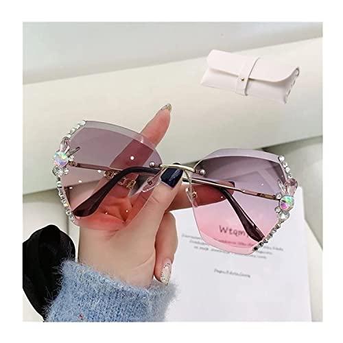 2022 New Woman Sunglasses for Beach Summer with Eyeglass Case, Sunglasses Womens Trendy Fashion Woman Sun Glasses