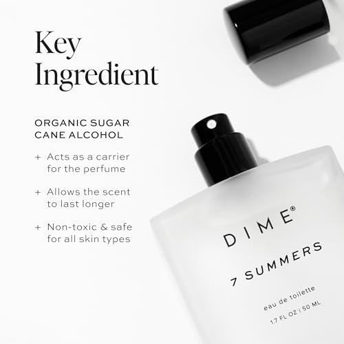 DIME Beauty Perfume 7 Summers, Sweet Floral Scent, Hypoallergenic, Clean Perfume, Eau de Toilette For Women, 1.7 oz / 50 ml