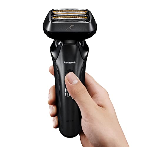 Panasonic Electric Razor for Men, Electric Shaver, ARC6 Six-Blade Electric Razor with Premium Automatic Cleaning and Charging Station, ES-LS9A-K (Black)