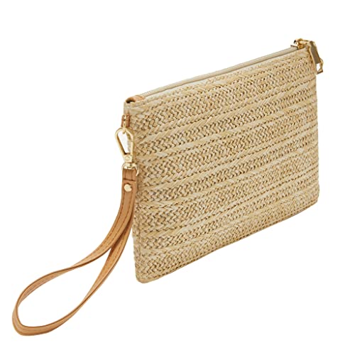 Crossbody Summer Bag for Women Beach Straw Purse with Strap