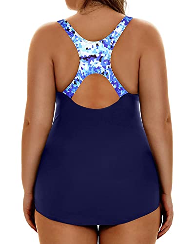 Aqua Eve Plus Size Swimsuits Athletic One Piece Bathing Suit for Women Tummy Control Slimming Swimwear