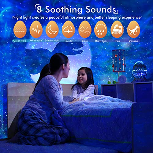 Rossetta Star Projector, Galaxy Projector for Bedroom, Smart App Star Light Projector with Bluetooth Speaker and White Noise, Night Light for Kids Adults Game Room, Home Party, Ceiling, Room Decor