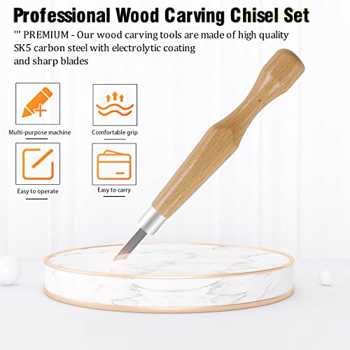 Wood Carving Kit, Wood Carving Knife Set with 33 PCS, Whittling Knife, wood whittling kit for Beginners Adults and Kids, Wood Carving Knives with Basswood Wood Blocks for DIY Making Spoon, Cup, Bowl