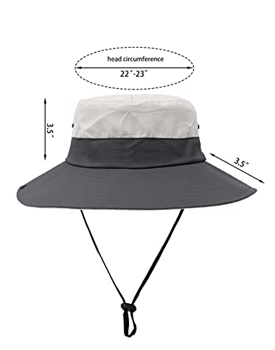 Womens Summer Sun Hat Beach Hat Wide Brim Outdoor UV Protection Hat Foldable Cool Mesh Ponytail Bucket Hat