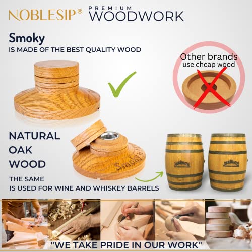 Old Fashioned Smoker Kit - 𝗣𝗥𝗘𝗠𝗜𝗨𝗠 Home Bar Set. All You Need to Smoke Any Cocktail Drink, and Your Favorite Whiskey, Bourbon, or Scotch. Get The Smoky by NOBLESIP