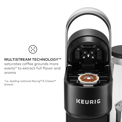 Keurig K-Café SMART Single Serve Coffee Maker with WiFi Compatibility, Latte and Cappuccino Machine with Built-In Frother, 6 Brew Sizes, Compatible with Alexa, Black