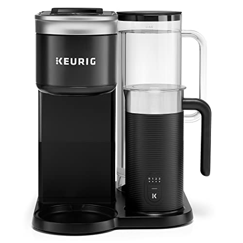 Keurig K-Café SMART Single Serve Coffee Maker with WiFi Compatibility, Latte and Cappuccino Machine with Built-In Frother, 6 Brew Sizes, Compatible with Alexa, Black