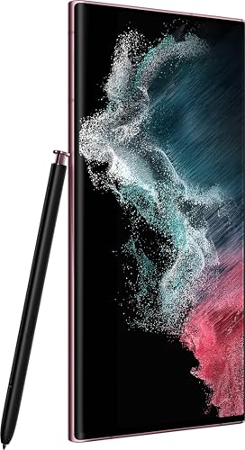SAMSUNG Electronics Galaxy S22 Ultra Smartphone, Factory Unlocked Android Cell Phone, 1TB, US Version, Burgundy (Renewed)