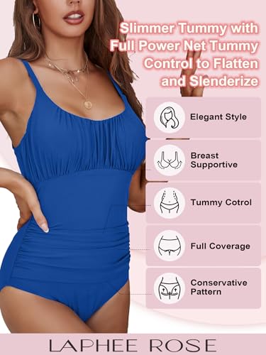 One Piece Swimsuit for Women Tummy Control Bathing Suits Ruched Swimwear