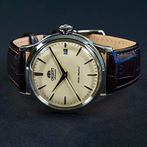 Orient Bambino 38 mm – Men's Automatic and Manual Winding Mechanical Classic Leather Strap Stainless Steel Case Analogue Display – RA-AC0M