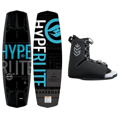 & Hyperlite Wakeboard Package Machete with System Tour Wakeboard Bindings Fits Boot sizes 8-14 Boards 136, 140, 144 cm