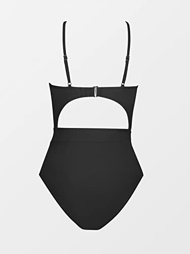 CUPSHE Women's One Piece Swimsuit Plunge Neckline Cutout Criss Cross Bathing Suit