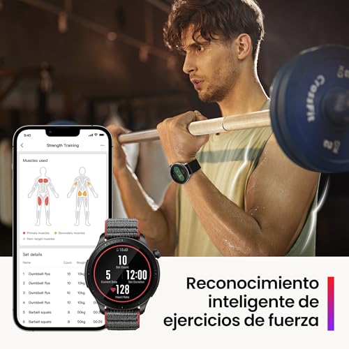 Amazfit GTR 4 Smart Watch 46mm, GPS, Alexa Built-In, Bluetooth Calls & Text, 14-Day Battery, Heart Rate Sleep Monitoring, AI Fitness App & Sports Coach, 150+ Sports Modes, for Android iPhone, Black