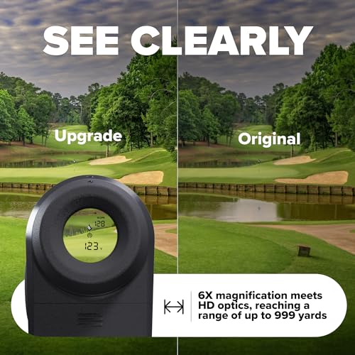 Precision Pro NX Slope Golf Rangefinder with Slope - Advanced Adaptive Slope Technology Golf Range Finder - Golf Accessories - Tournament Legal - Weather Resistant - 6X Magnification 650 Yard Range