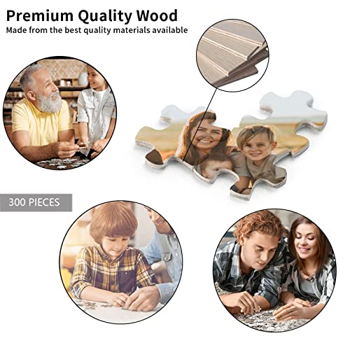 Custom Jigsaw Puzzle from Photo 300/500/1000 Pieces Personalized Picture Puzzle for Adult Teens Kids, Family, Wedding, Christmas, Thanksgiving Gifts, w/Plastic Storage Box (Portrait 300PCS)