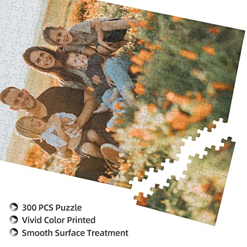 Custom Jigsaw Puzzle from Photo 300/500/1000 Pieces Personalized Picture Puzzle for Adult Teens Kids, Family, Wedding, Christmas, Thanksgiving Gifts, w/Plastic Storage Box (Portrait 300PCS)