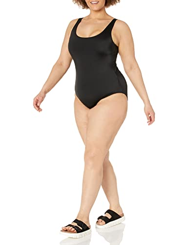 Amazon Essentials Women's One-Piece Coverage Swimsuit (Available in Plus Size)