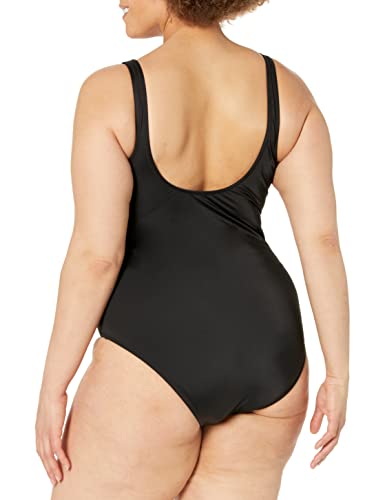 Amazon Essentials Women's One-Piece Coverage Swimsuit (Available in Plus Size)